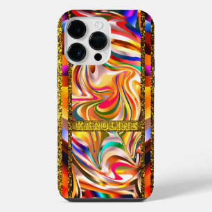 トレンディーカラー渦巻き iPhone 14 PRO MAXケース