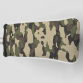 トレンディーカラー迷彩抽象芸術パターン ゴルフヘッドカバー (正面)