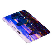 トレンディーカンザスシティスカイライントラベルウォーターの色 マグネット (右側)