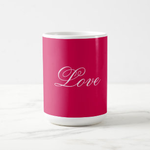 トレンディーカーミン背景結婚愛 コーヒーマグカップ