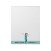 トレンディーカール美しいファッション女性スタイリスト ノートパッド (回転)