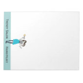 トレンディーカール美しいファッション女性スタイリスト ノートパッド (正面)