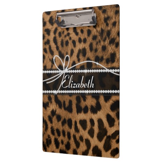 トレンディーガーリーのよフェイクうな茶色の黒豹 クリップボード (左)