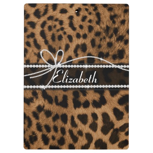 トレンディーガーリーのよフェイクうな茶色の黒豹 クリップボード (裏面)