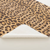 トレンディーガーリーシックな野生のサファリレオパード柄 シェルパブランケット (3/4)