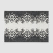 トレンディーガーリーシックファッションヴィンテージ白黒 薄葉紙 (正面)