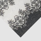 トレンディーガーリーシックファッションヴィンテージ白黒 薄葉紙 (詳細)
