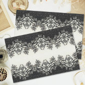 トレンディーガーリーシックファッションヴィンテージ白黒 薄葉紙