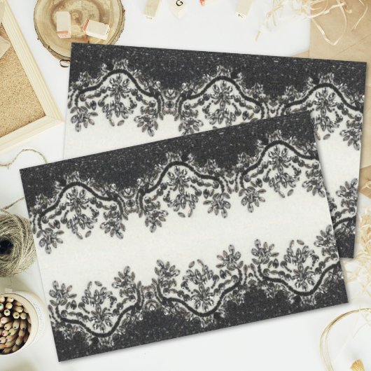 トレンディーガーリーシックファッションヴィンテージ白黒 薄葉紙