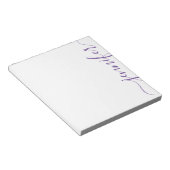 トレンディーガーリースクリプト名(紫) ノートパッド (アングル)