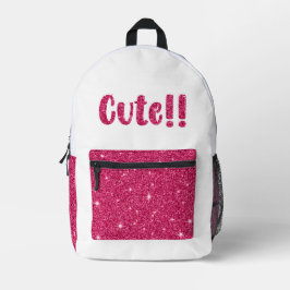 トレンディーガーリーピかわいらしックキュートグリッター プリントバックパック