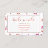 トレンディーガーリーホワイトピンクパティスリーベーカリー 名刺 (裏面)