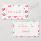 トレンディーガーリーホワイトピンクパティスリーベーカリー 名刺 (正面/裏面)