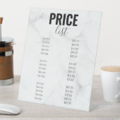 トレンディーガーリー大理石ビジネス価格表メニュー 台座サイン (インサイチュ)