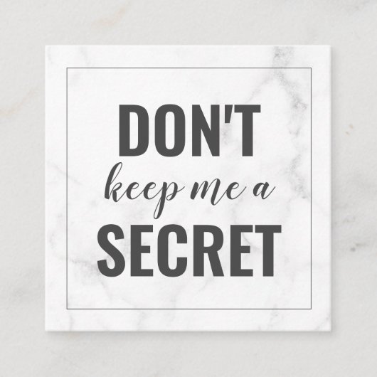 トレンディーガーリー大理石ビジネス紹介カード 紹介カード (正面)