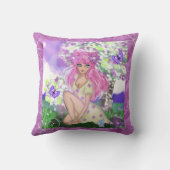 トレンディーガーリー若紫の蝶の花 クッション (裏面)