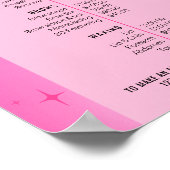 トレンディーガーリーPink Groovyサロンサービス価格表 ポスター (角)