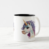 トレンディーガールズカワイパープルマジカルエレガントユニコーン ツートーンマグカップ (正面右)