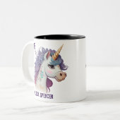 トレンディーガールズカワイパープルマジカルエレガントユニコーン ツートーンマグカップ (正面左)
