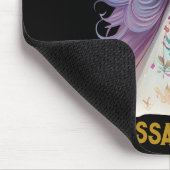 トレンディーガールズブラックエレガントマジカルユニコーン名 マウスパッド (コーナー)