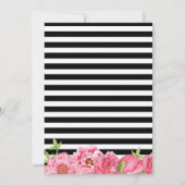 トレンディーガールピンクフローラベビー散布招待状 招待状 (裏面)