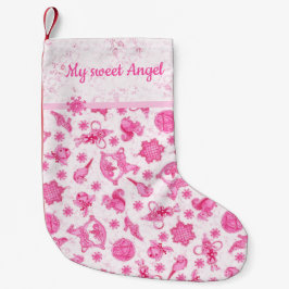 トレンディーキッズキュートなピンクのディティクリスマスオーナメント スモールクリスマスストッキング