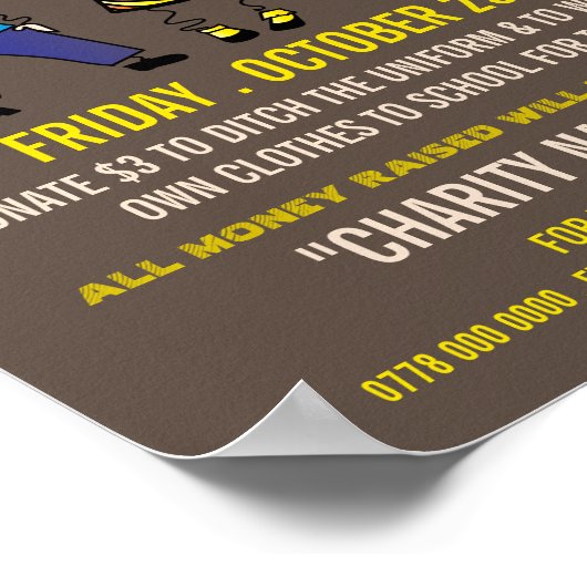 トレンディーキッズドレスデカジュアルィーデイファンレイザー広告 ポスター (角)