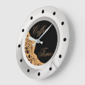 トレンディーキッチンコーヒータイムウォール時計 ラージ壁時計 (傾斜)