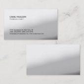 トレンディーキュートグレーホワイトシックな名刺 名刺 (正面/裏面)