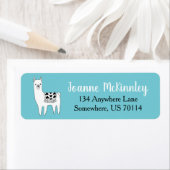 トレンディーキュートブラック&ホワイトラマスケッチ ラベル (インサイチュ)