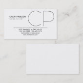 トレンディーキュートモノグラム白黒名刺 名刺 (正面/裏面)