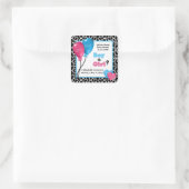 トレンディーキリンプリントジェンダーが赤ちゃんシャワーを明かす スクエアシール (バッグ)