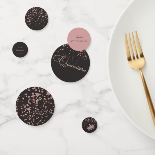 トレンディーキンセアニェラパーティーデコール | バラ金ゴールドグラム コンフェッティ (グループ)