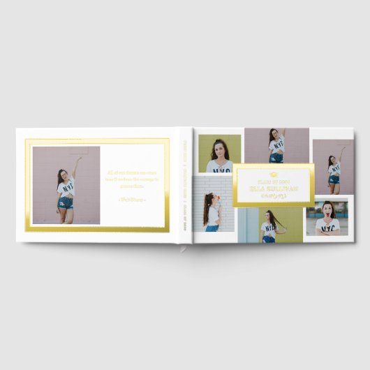 トレンディーギャラリーフォイル写真卒業ゲストブック ゲストブック (全面)