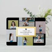 トレンディーギャラリーフォイル卒業編集可能カラーフォイル 箔招待状 (立ち正面)