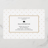 トレンディーギャラリーフォイル卒業編集可能カラーフォイル 箔招待状 (裏面)