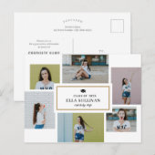 トレンディーギャラリー編集可能カラーフォト卒業 ポストカード (正面/裏面)