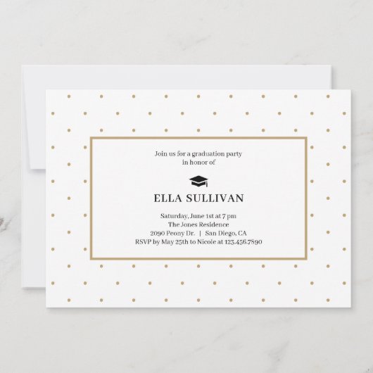 トレンディーギャラリー編集可能カラーフォト卒業 招待状 (裏面)