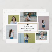 トレンディーギャラリー編集可能カラーフォト卒業 招待状 (正面/裏面)