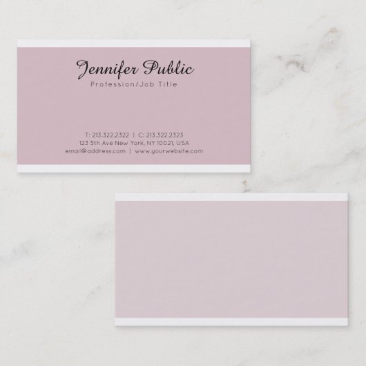 トレンディークモダンリークラシークリエイティブデザインデラックス 名刺 (正面/裏面)