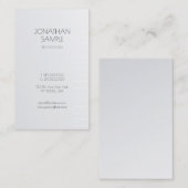 トレンディークモダンリーンデザインシルバーグラモールラグジュアリー 名刺 (正面/裏面)