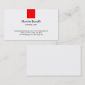 トレンディークラシカルブラック・レッド・ホワイト・ビジネス・カード 名刺 (正面/裏面)