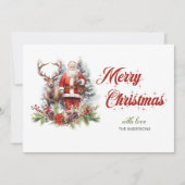 トレンディークラシックサンタとトナカイ シーズンカード (正面)