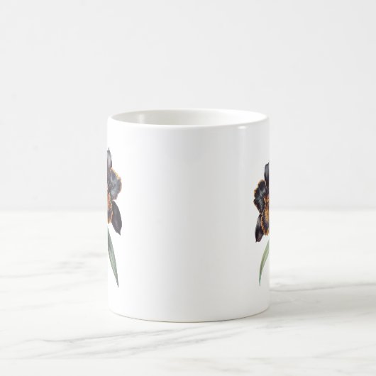 トレンディークラシックブラックオーキッドコーヒーマグ コーヒーマグカップ (中央)