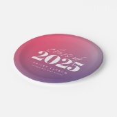 トレンディークラス2024ピンクグラデーション卒業 ペーパープレート (アングル)