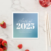 トレンディークラス2024青グラデーション卒業 スタンダードカクテルナプキン (インサイチュ)