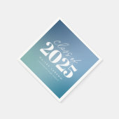 トレンディークラス2024青グラデーション卒業 スタンダードカクテルナプキン (角)