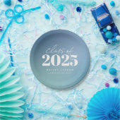 トレンディークラス2024青グラデーション卒業 ペーパープレート (パーティー)