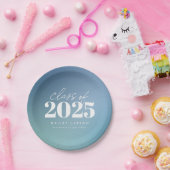 トレンディークラス2024青グラデーション卒業 ペーパープレート (パーティー)