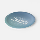 トレンディークラス2024青グラデーション卒業 ペーパープレート (アングル)